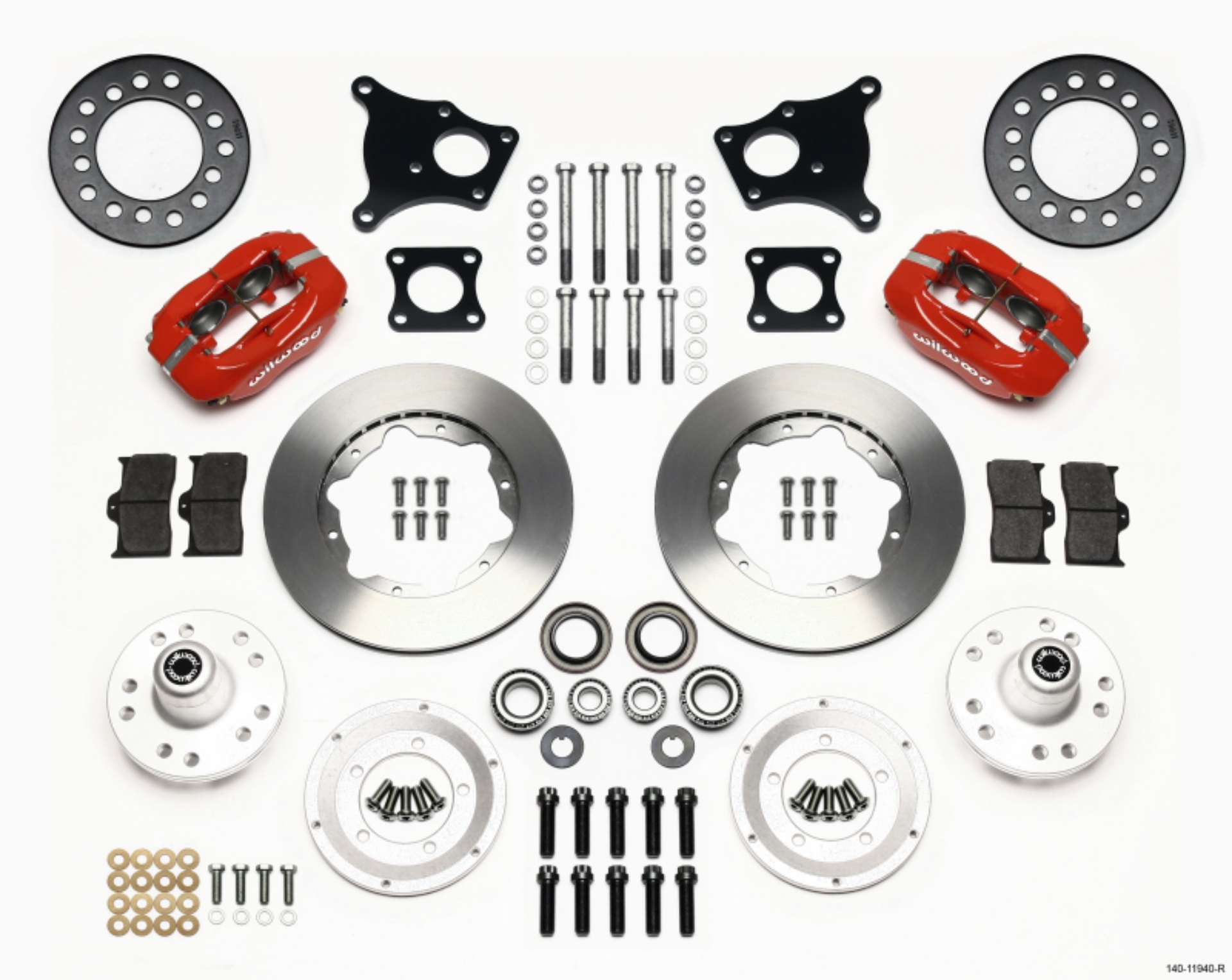 Picture of Wilwood Forged Dynalite Front Kit 11-00in Red AMC 71-76 OE Disc w-o Bendix Brakes