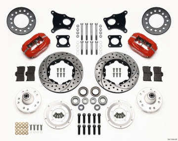 Picture of Wilwood Forged Dynalite Front Kit 11-00in Drill-Red AMC 71-76 OE Disc w-o Bendix Brakes