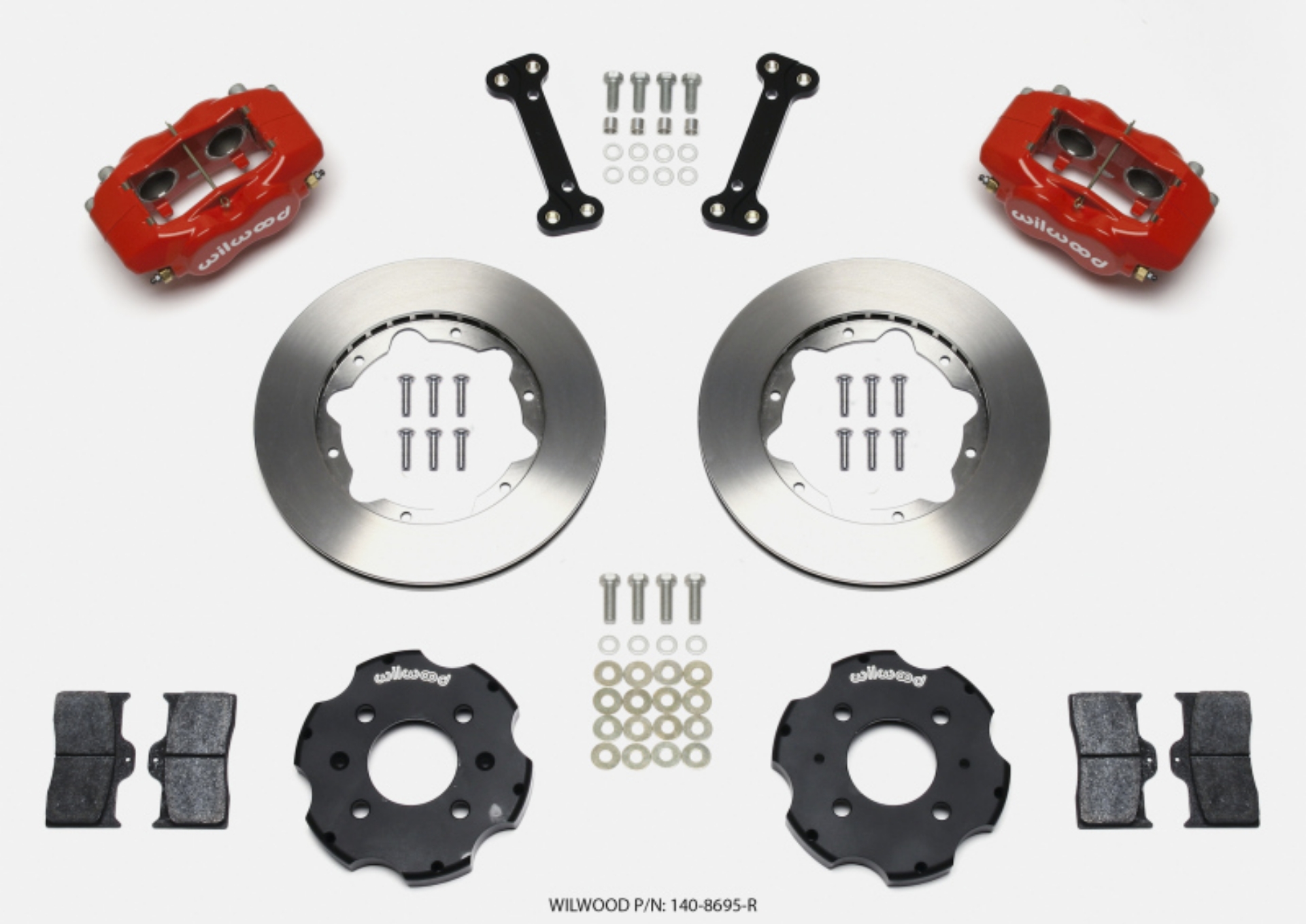 Picture of Wilwood Forged Dynalite Front Hat Kit 11-00in Red Integra-Civic w-Fac-240mm Rtr