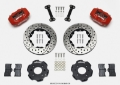 Picture of Wilwood Forged Dynalite Front Hat Kit 11-00in Drilled Red Integra-Civic w-Fac-240mm Rtr