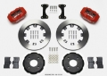 Picture of Wilwood Forged Dynalite Front Hat Kit 12-19in Drilled Red 2002 Mitsubishi Lancer