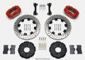 Picture of Wilwood Forged Dynalite Front Hat Kit 12-19in Drilled Red 02-06 Acura RSX-5 Lug