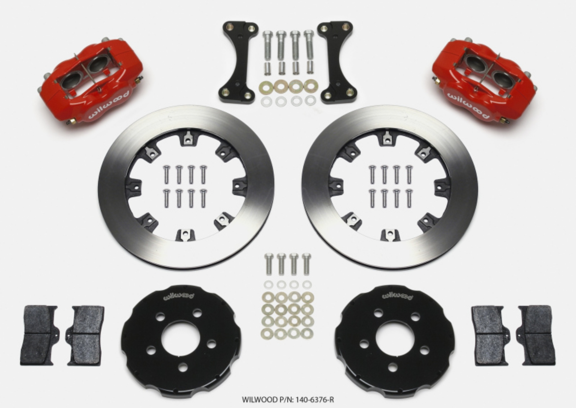 Picture of Wilwood Forged Dynalite Front Hat Kit 12-19in Red 00-04 PT Cruiser-03-04 SRT-4