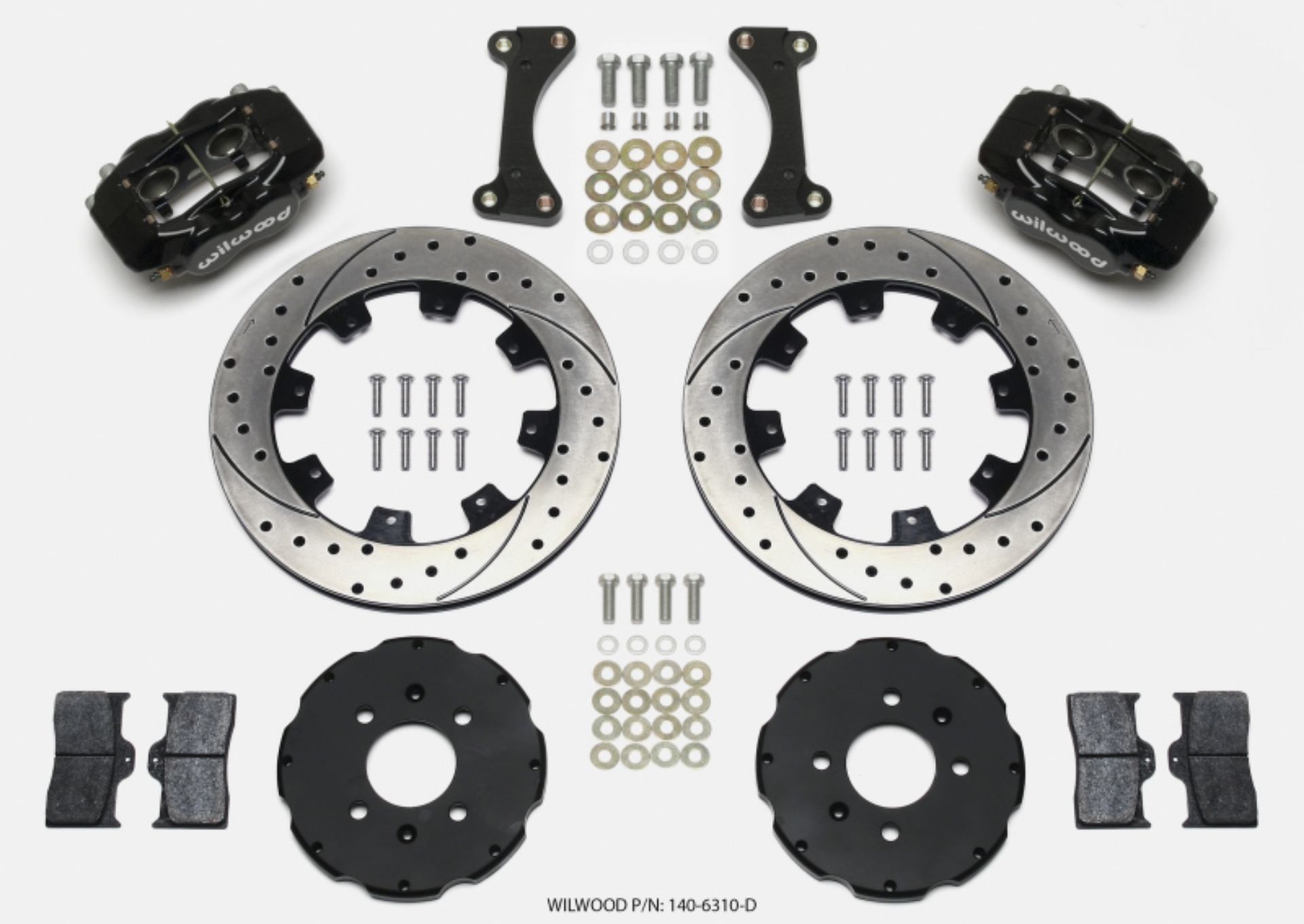 Picture of Wilwood Forged Dynalite Front Hat Kit 12-19in Drilled 90-99 Civic w-240 mm Disc