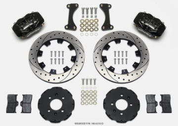 Picture of Wilwood Forged Dynalite Front Hat Kit 12-19in Drilled 90-99 Civic w-240 mm Disc