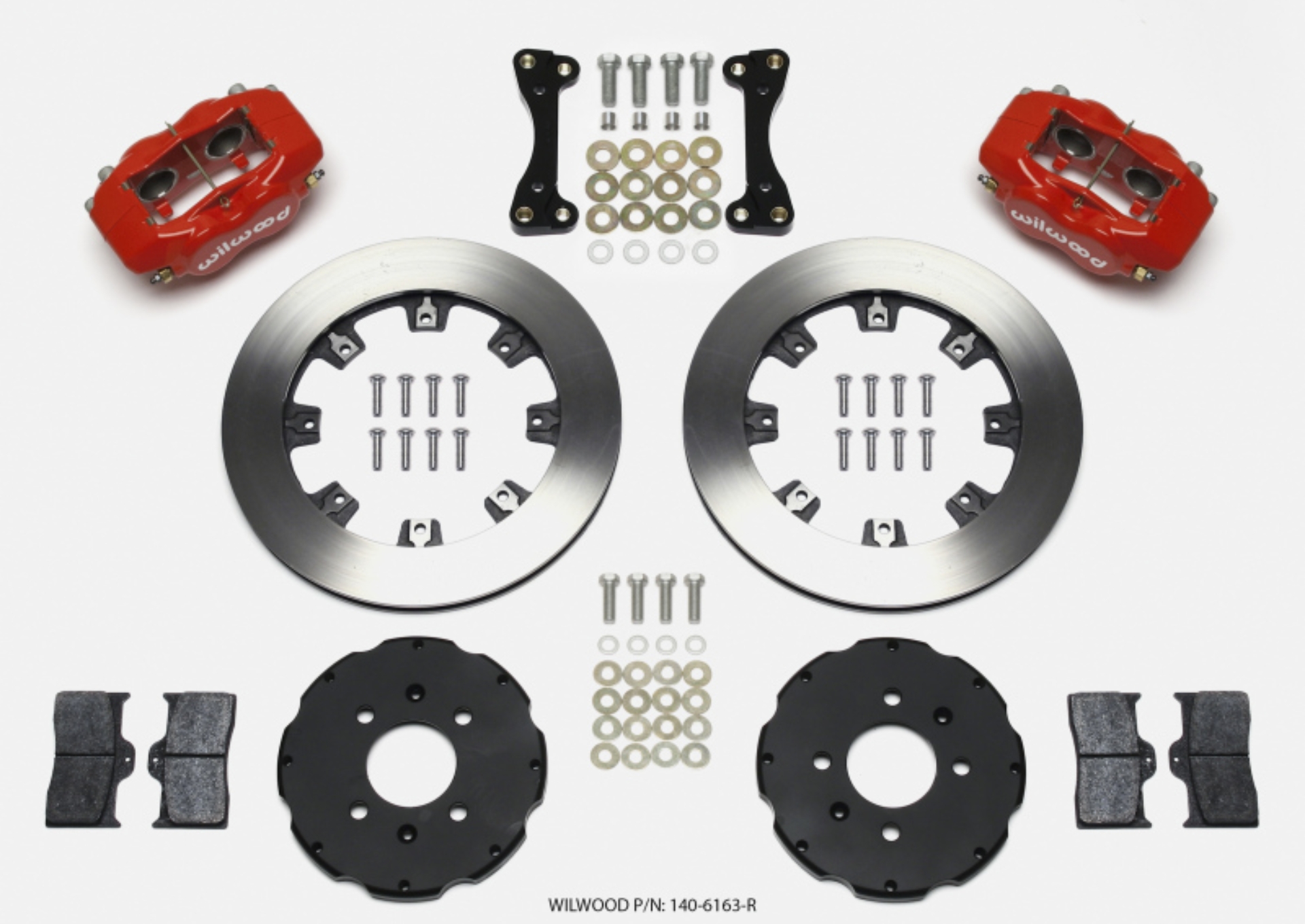 Picture of Wilwood Forged Dynalite Front Hat Kit 12-19in Red 94-01 Honda-Acura w-262mm Disc
