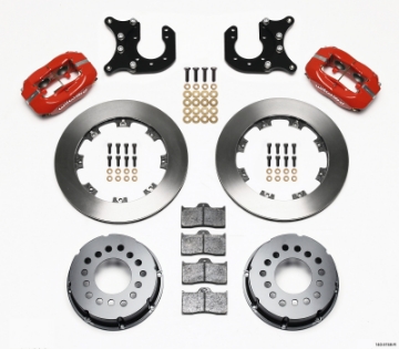 Picture of Wilwood Forged Dynalite P-S Rear Kit Red Chevy 12 Bolt-Spec 3-15in Brng