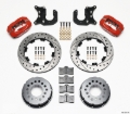 Picture of Wilwood Forged Dynalite P-S Rear Kit Drilled Red Mopar-Dana 2-36in Off w-Snap Ring Brng