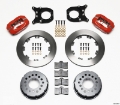 Picture of Wilwood Forged Dynalite P-S Rear Kit Red Chev 12 Bolt w-Clip Eliminator
