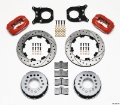 Picture of Wilwood Forged Dynalite P-S Rear Kit Drilled Red Chev 12 Bolt w-Clip Eliminator