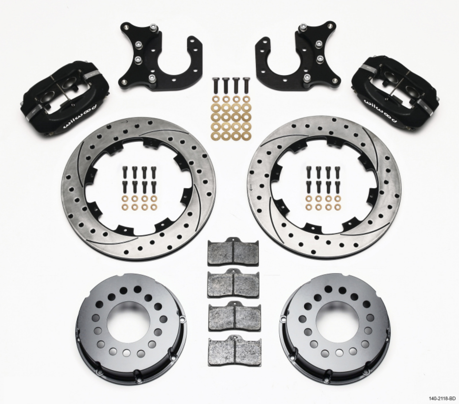 Picture of Wilwood Forged Dynalite P-S Rear Kit Drilled Rotor New Big Ford 2-50in Offset