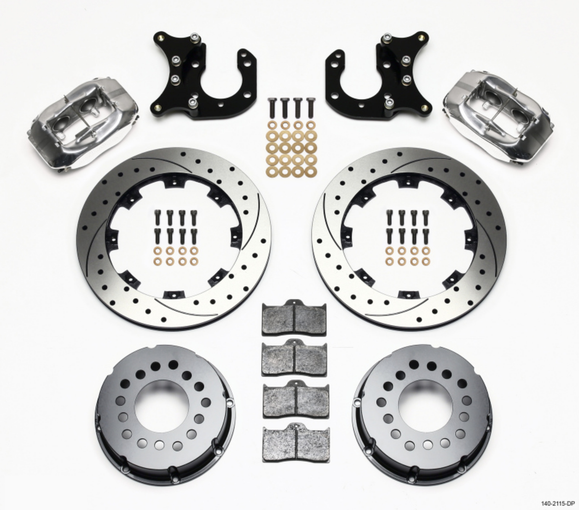 Picture of Wilwood Forged Dynalite P-S Rear Kit Drilled Polished Big Ford 2-36in Offset