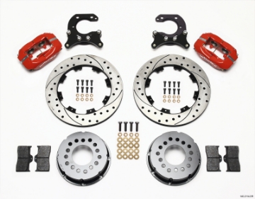 Picture of Wilwood Forged Dynalite P-S Rear Kit Drilled Red Big Ford 2-54in Offset