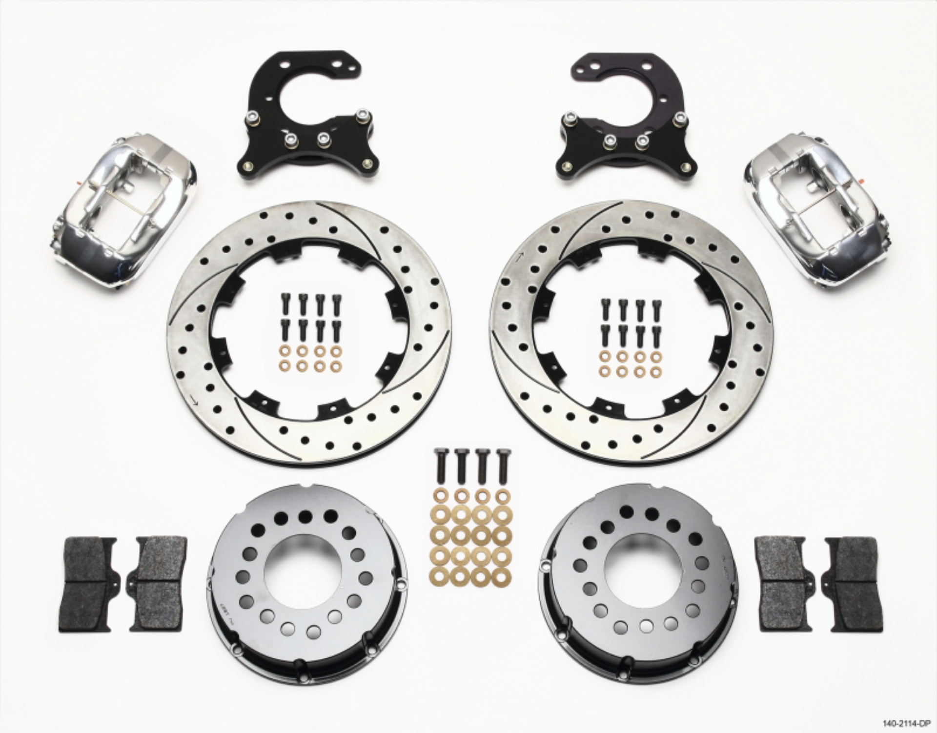 Picture of Wilwood Forged Dynalite P-S Rear Kit Drilled Polished Big Ford 2-54in Offset