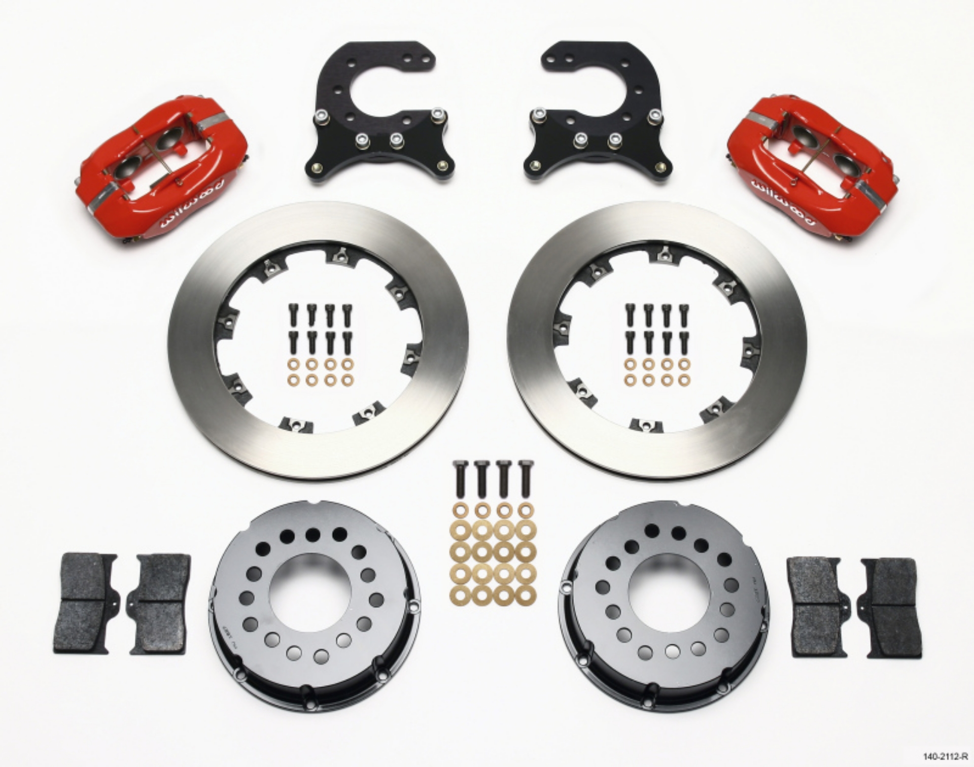 Picture of Wilwood Forged Dynalite P-S Rear Kit Red Chev 12 Bolt w C-Clips