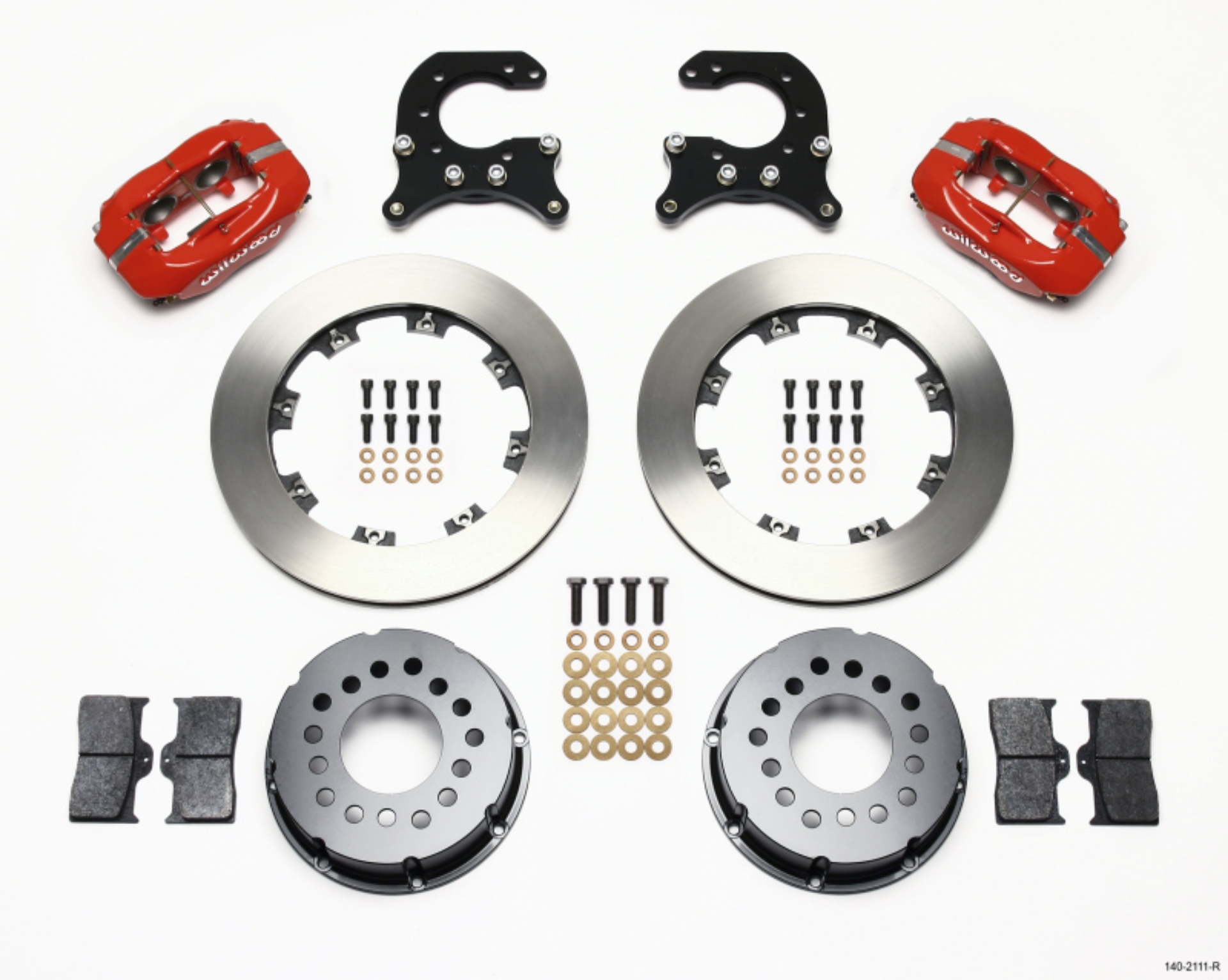 Picture of Wilwood Forged Dynalite P-S Rear Kit Red 58-64 Olds-Pontiac Ends
