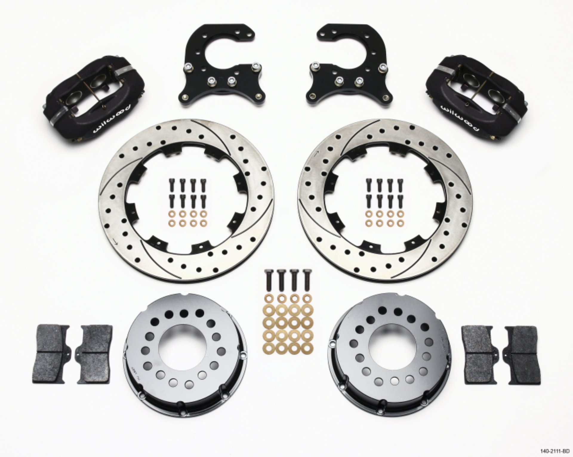 Picture of Wilwood Forged Dynalite P-S Rear Kit Drilled Rotor 58-64 Olds-Pontiac Ends