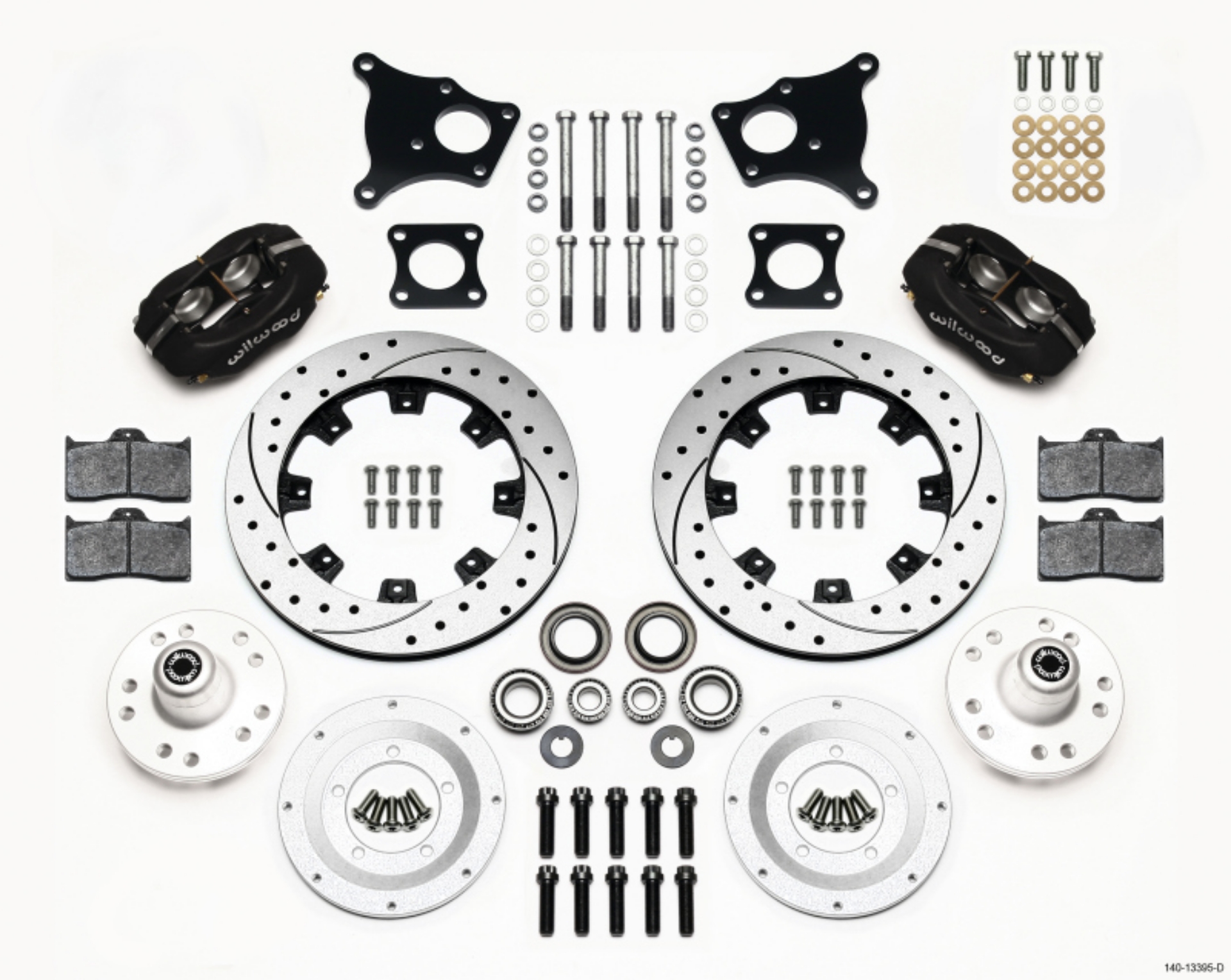 Picture of Wilwood Forged Dynalite Front Kit 12-19in Drilled AMC 71-76 OE Disc w-o Bendix Brakes