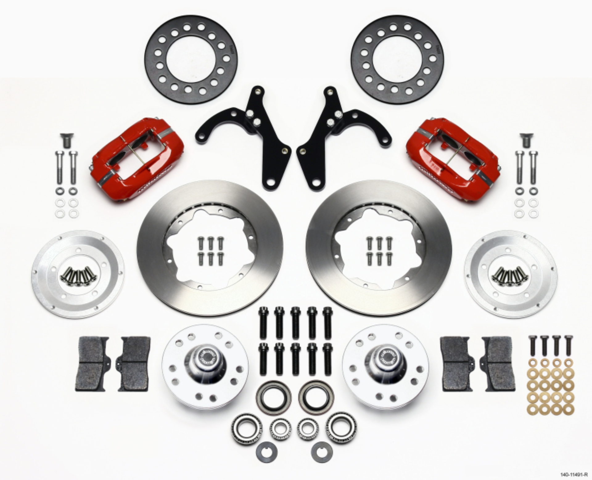 Picture of Wilwood Forged Dynalite Front Kit 11-00in Red 55-57 Chevy