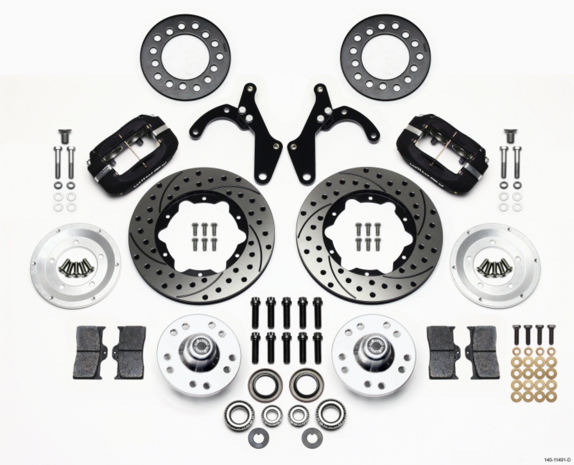 Picture of Wilwood Forged Dynalite Front Kit 11-00in Drilled 55-57 Chevy