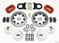 Picture of Wilwood Forged Dynalite Front Kit 12-19in Drill Red 1970-1973 Mustang Disc & Drum Spindle