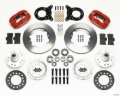 Picture of Wilwood Forged Dynalite Front Kit 11-00in Red 1970-1973 Mustang Disc & Drum Spindle