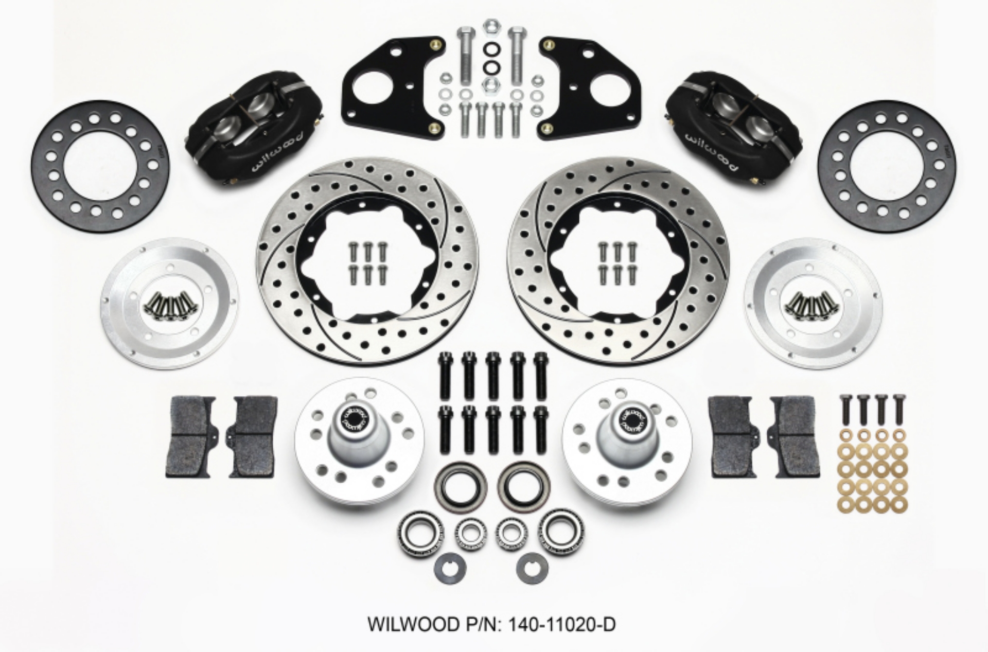 Picture of Wilwood Forged Dynalite Front Kit 11-00in Drilled 62-72 CDP B & E Body-Drum