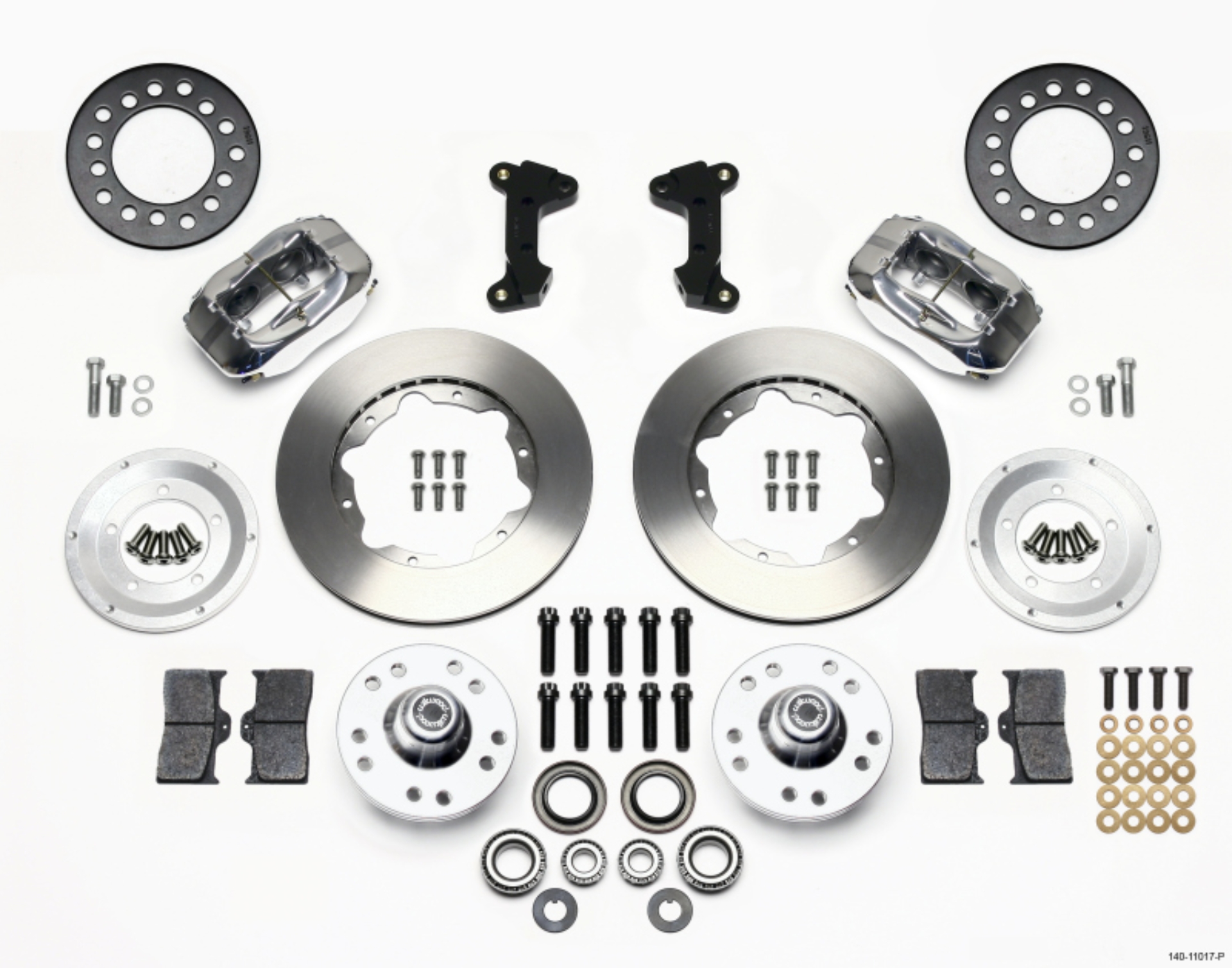 Picture of Wilwood Forged Dynalite Front Kit 11-00in Polished 74-80 Pinto-Mustang II Disc Spindle only