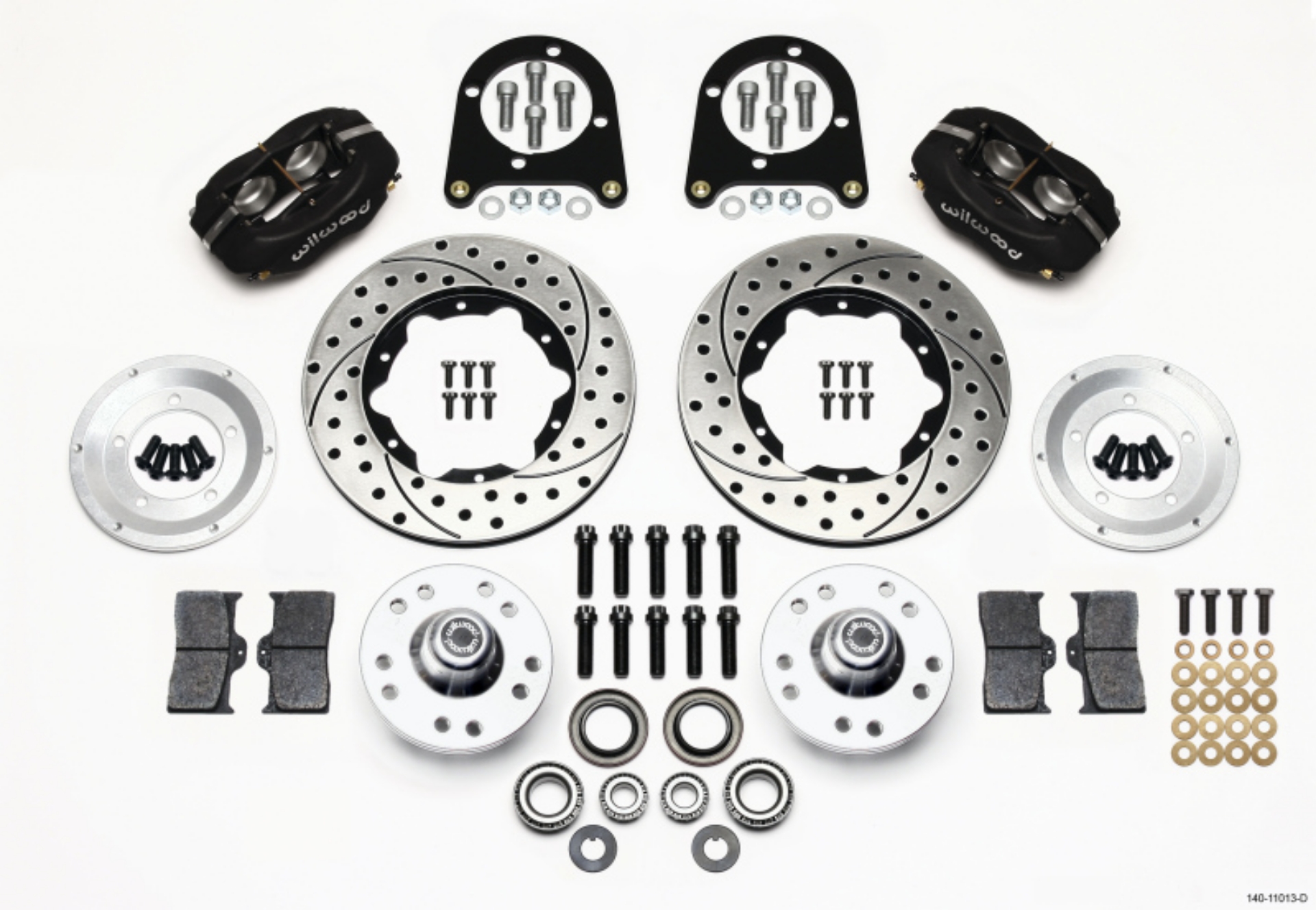 Picture of Wilwood Forged Dynalite Front Kit 11-00in Drilled 37-48 Ford Psgr- Car Spindle