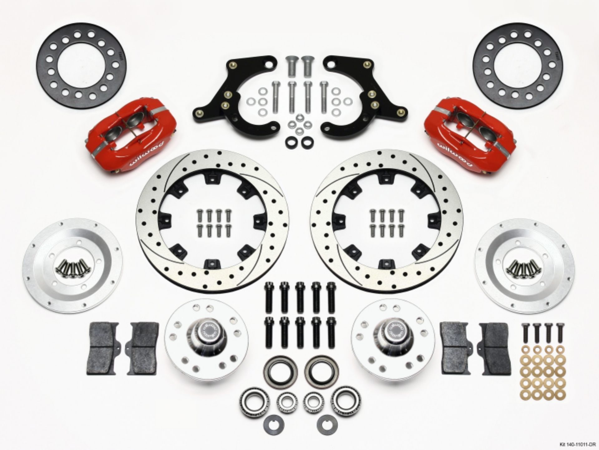 Picture of Wilwood Forged Dynalite Front Kit 11-75in Drilled Red 59-64 Chevy Impala - 63-64 Corvette