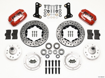 Picture of Wilwood Forged Dynalite Front Kit 11-00in Drill-Red 67-69 Camaro 64-72 Nova Chevelle