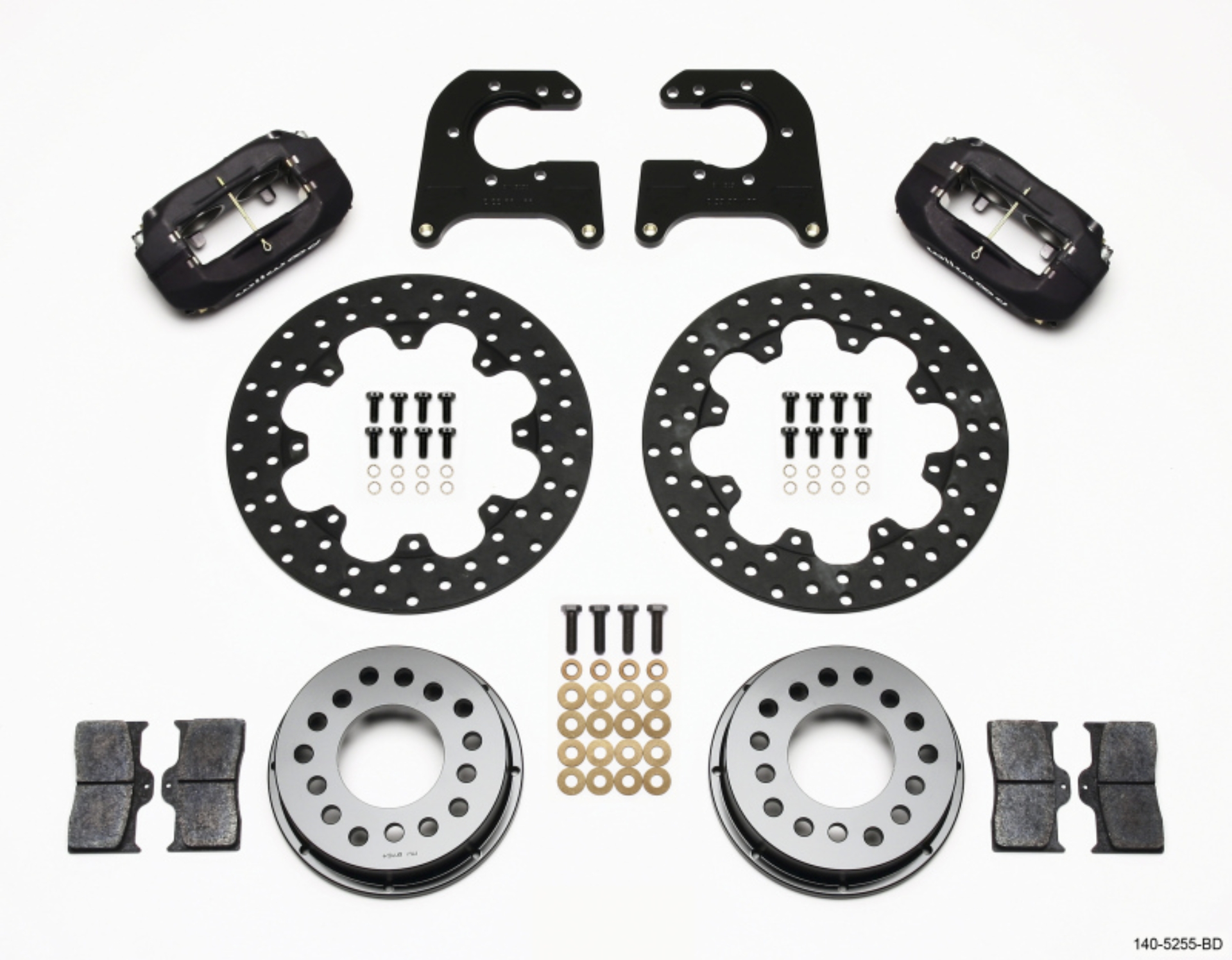 Picture of Wilwood Forged Dynalite Rear Drag Kit Drilled Rotor Mopar-Dana 2-36in Off w-Snap Ring Brng
