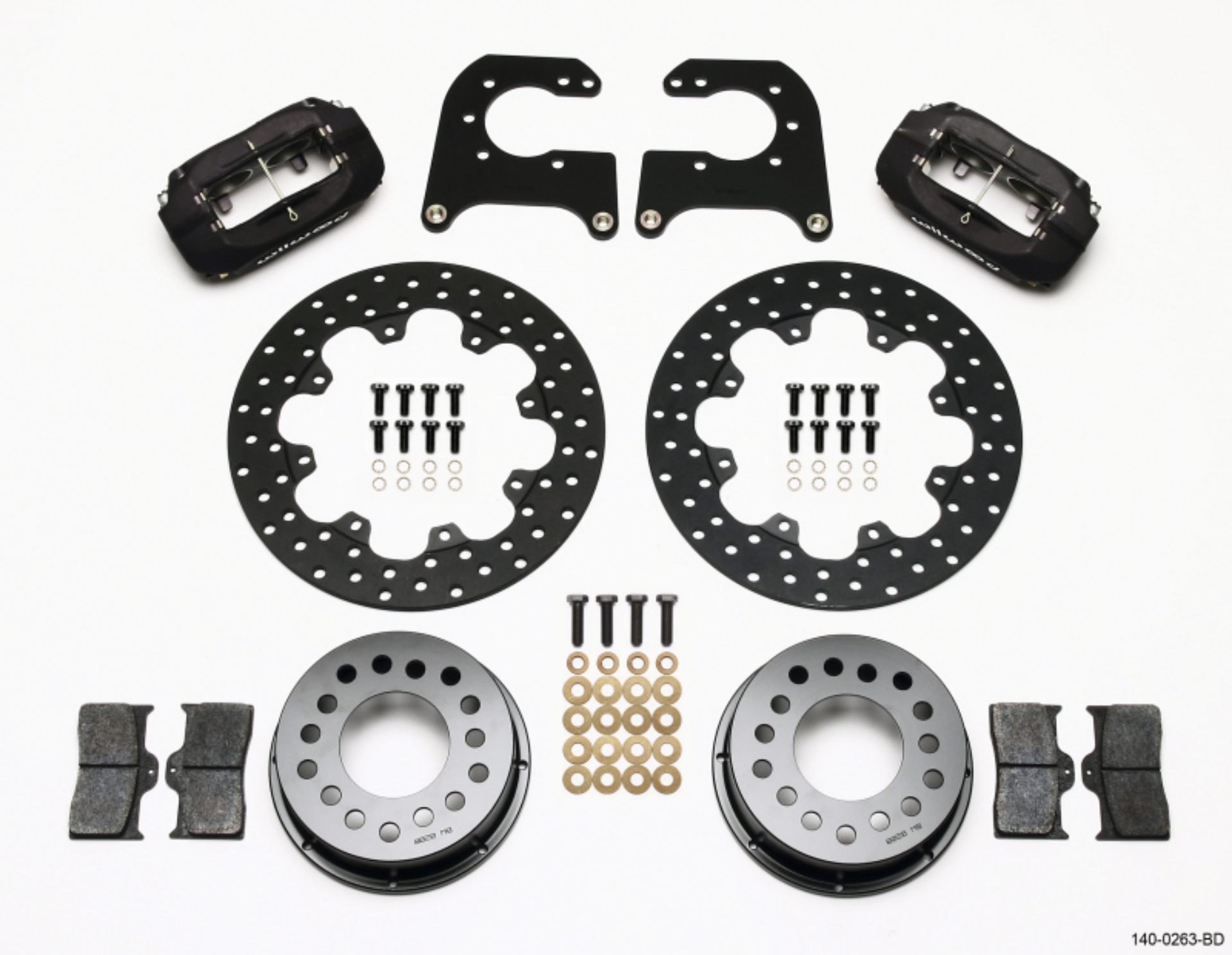 Picture of Wilwood Forged Dynalite Rear Drag Kit Drilled Rotor Chev 12 Bolt w C-Clips