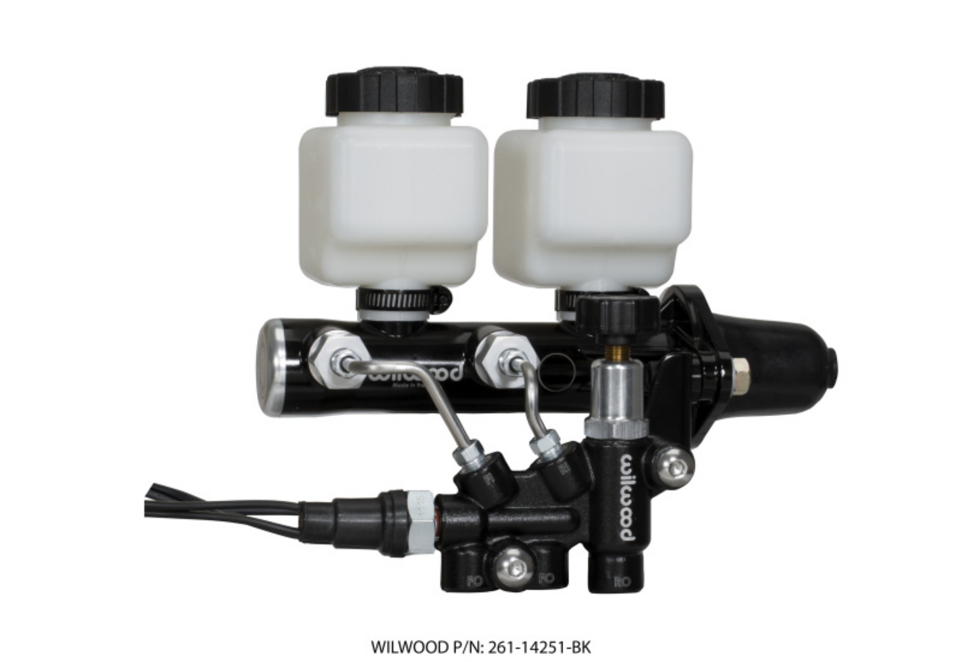 Picture of Wilwood Tandem Remote M-C Kit w L-H Brkt & Prop Valve - 1in Bore Black
