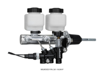 Picture of Wilwood Tandem Remote M-C Kit w L-H Brkt & Prop Valve - 7-8in Bore Ball Burnished-W-Pushrod