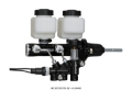 Picture of Wilwood Tandem Remote M-C Kit w L-H Brkt & Prop Valve - 7-8in Bore Black-W-Pushrod