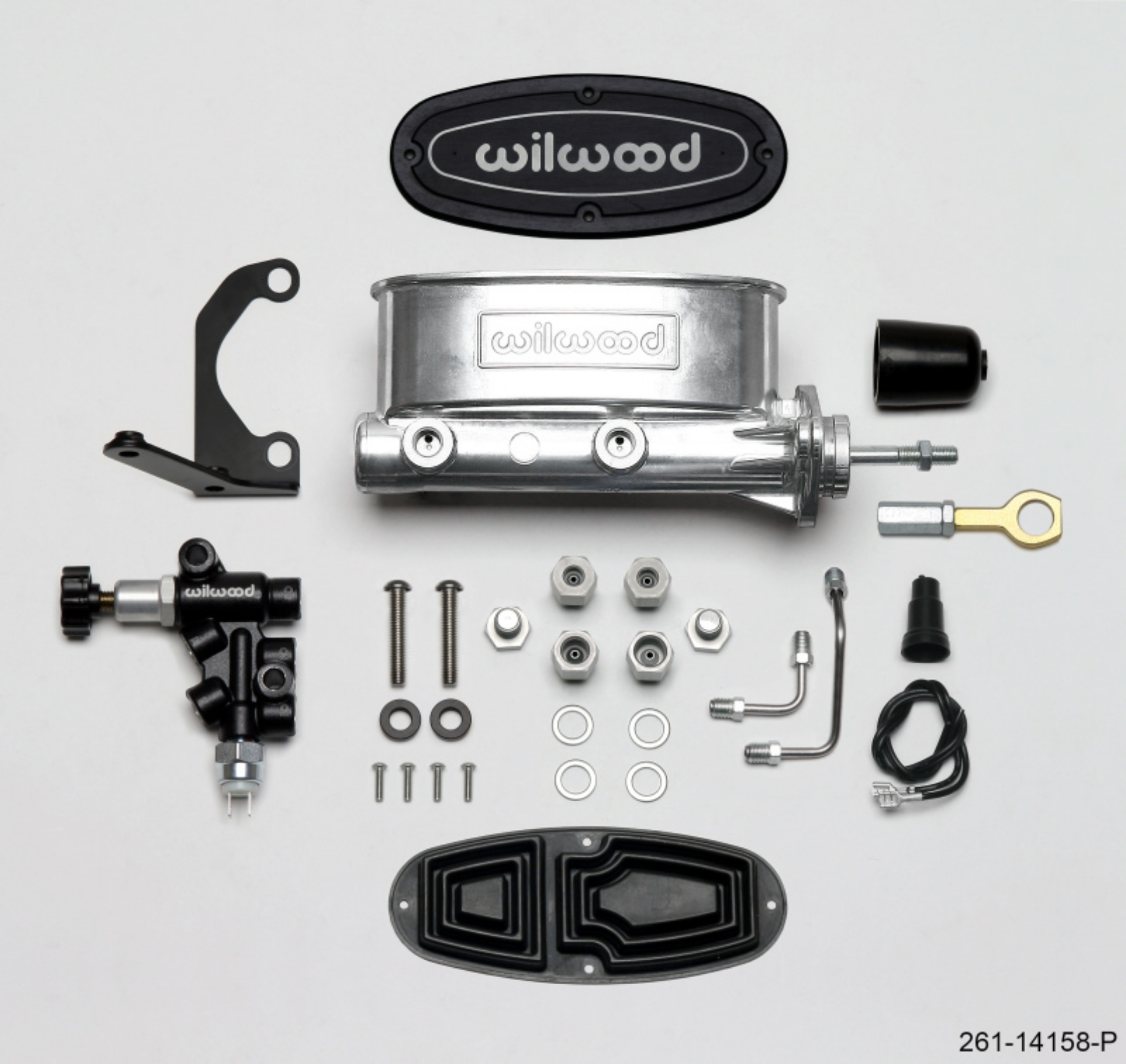 Picture of Wilwood HV Tandem M-C Kit w L-H Bracket & Prop Valve - 15-16in Bore Ball Burn--W-Push