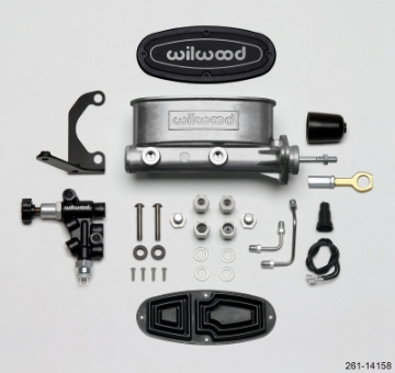 Picture of Wilwood HV Tandem M-C Kit w L-H Bracket & Prop Valve - 15-16in Bore-W-Pushrod - Early Mustang