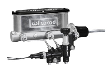 Picture of Wilwood HV Tandem M-C Kit w L-H Bracket & Prop Valve - 7-8in Bore Ball Burnished-W-Pushrod