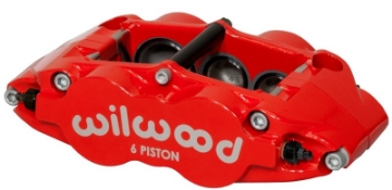 Picture of Wilwood Caliper-Narrow Superlite 6R-LH - Red 1-38-1-12-1-12in Pistons 1-10in Disc