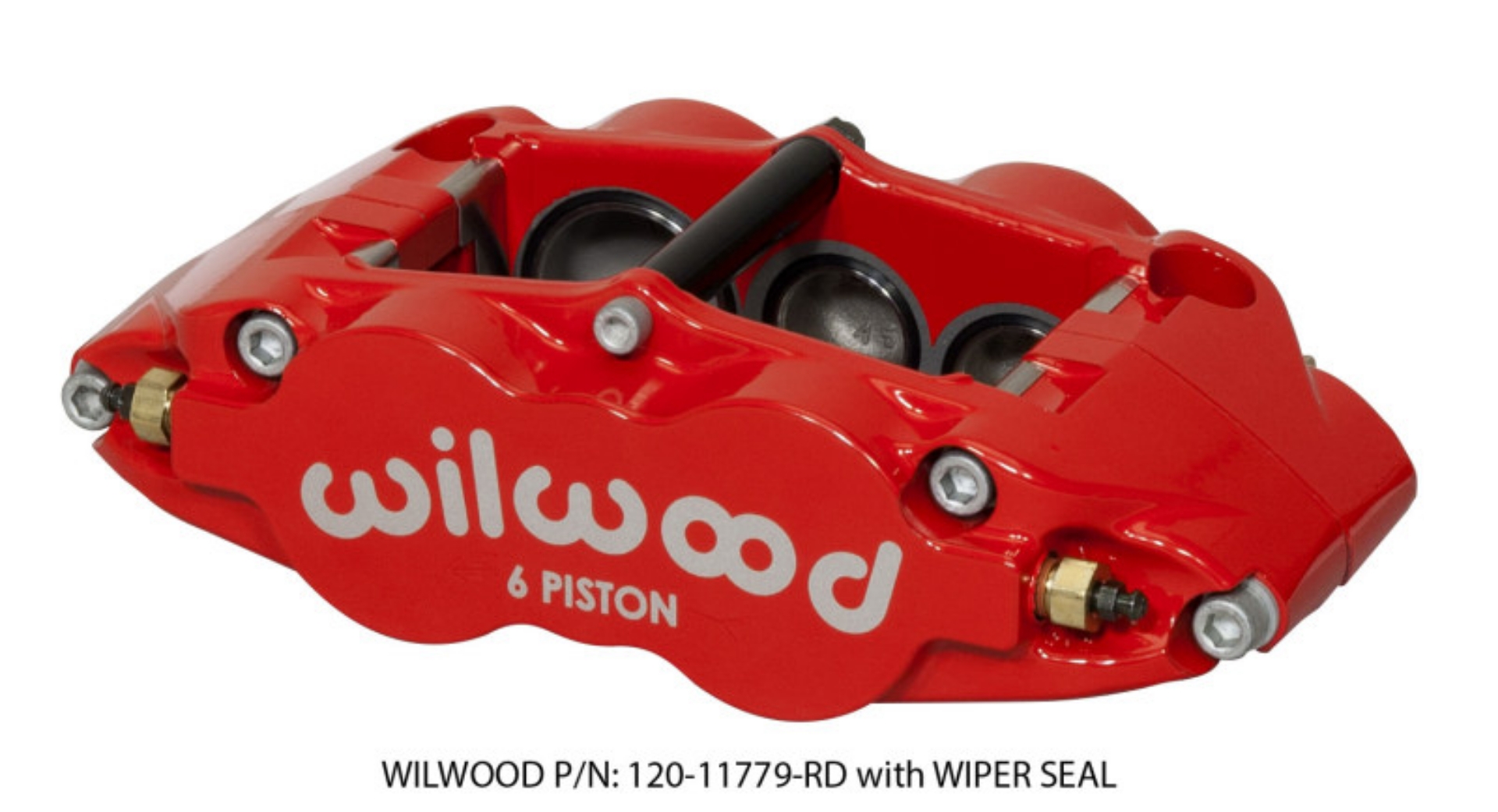Picture of Wilwood Caliper-Narrow Superlite 6R-LH - Red 1-62-1-12-1-12in Pistons 1-25in Disc