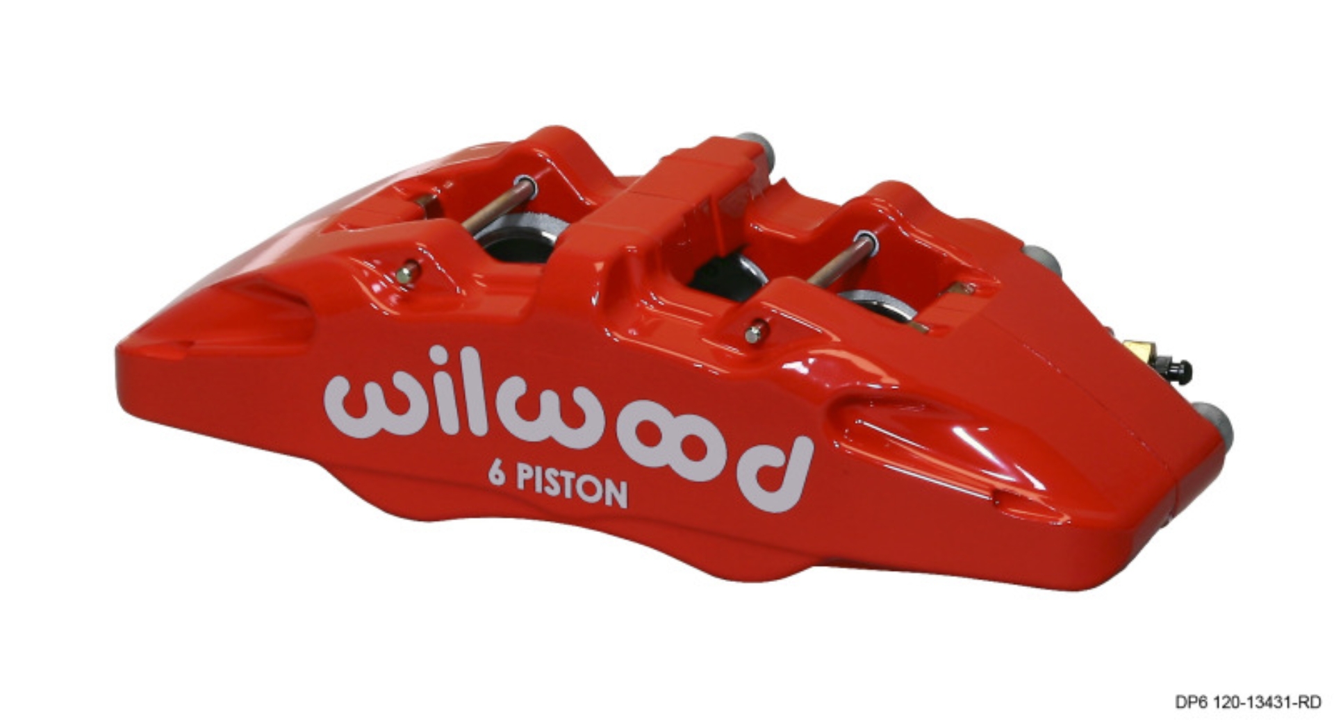 Picture of Wilwood Caliper-Forged Dynapro 6 5-25in Mount-Red-L-H 1-62-1-38in-1-38in Pistons -38in Disc