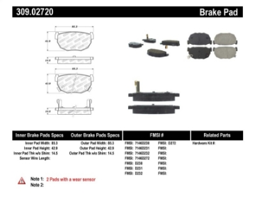 Picture of StopTech Performance 89-98 240SX Rear Brake Pads