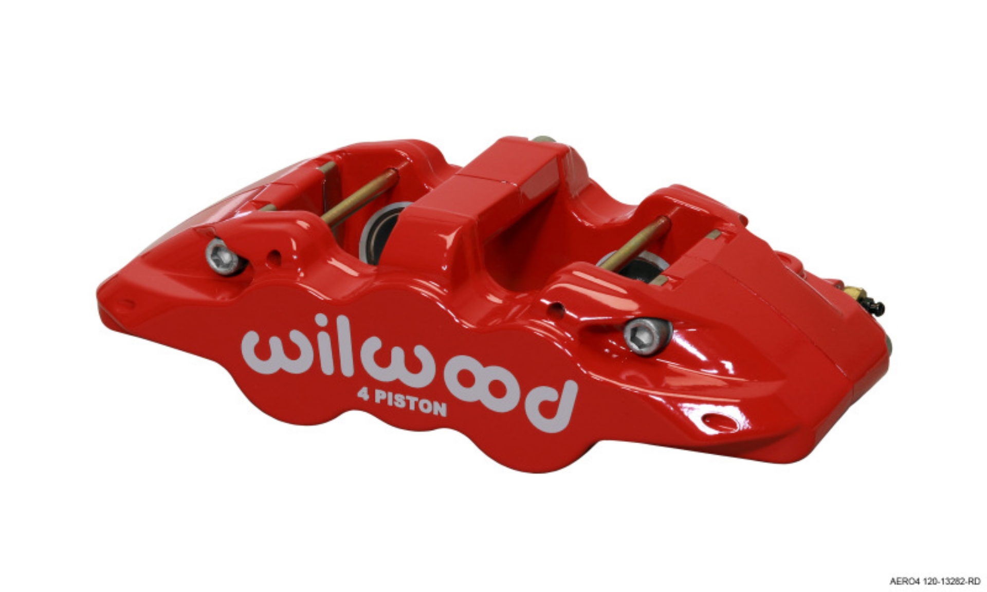 Picture of Wilwood Caliper-Aero4-L-H - Red 1-62-1-38in Pistons 1-25in Disc