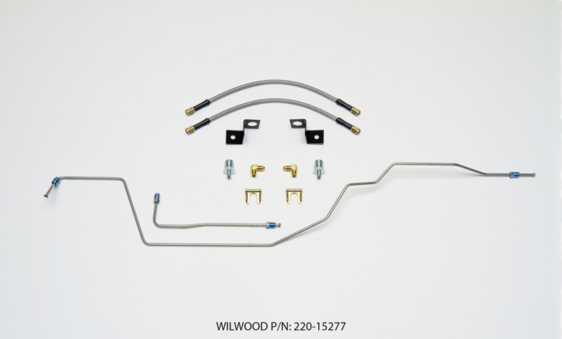 Picture of Wilwood Flexline Kit 14 inch -3 M10-1-0 IF 1-8 NPT 90 Deg w-tubing