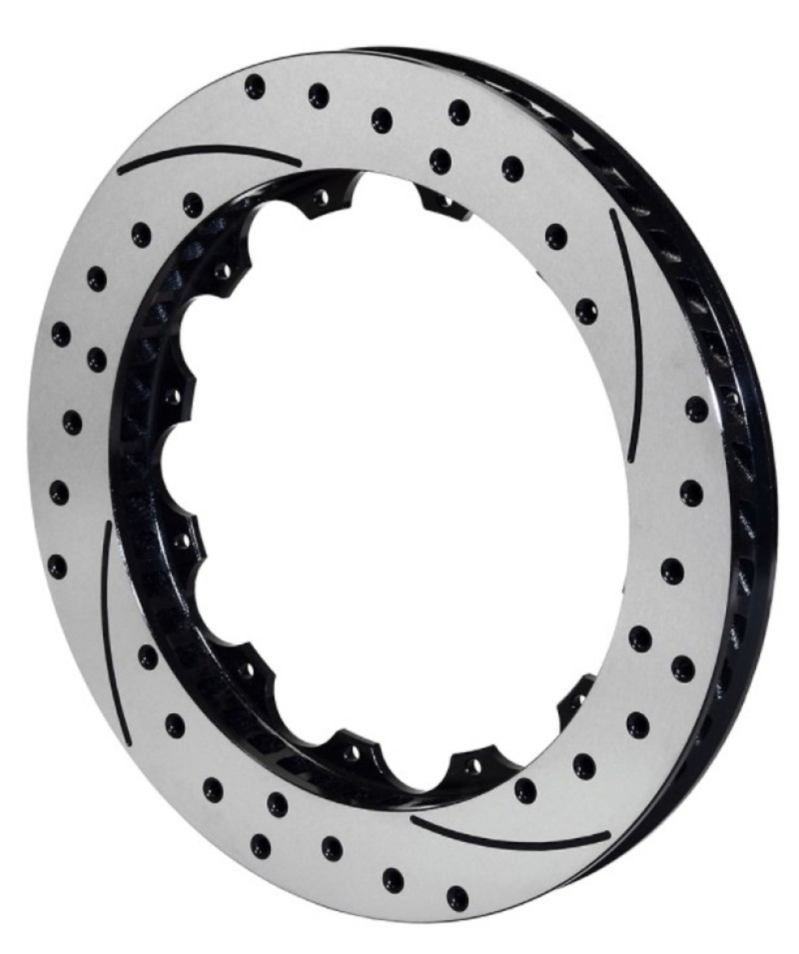 Picture of Wilwood Rotor-SV-SRP 72 Iron-LH-BLK-Drill 14-00 x 1-25 - 12 on 8-75in