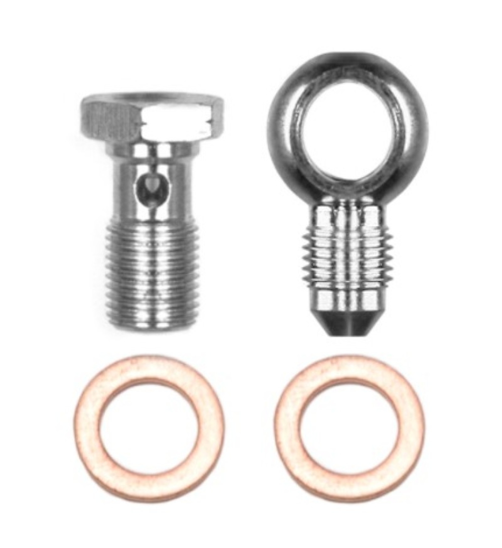 Picture of Wilwood Banjo Fitting Kit -3 male to 10mm-1-00 Banjo Bolt & Crush Washers 1 qty