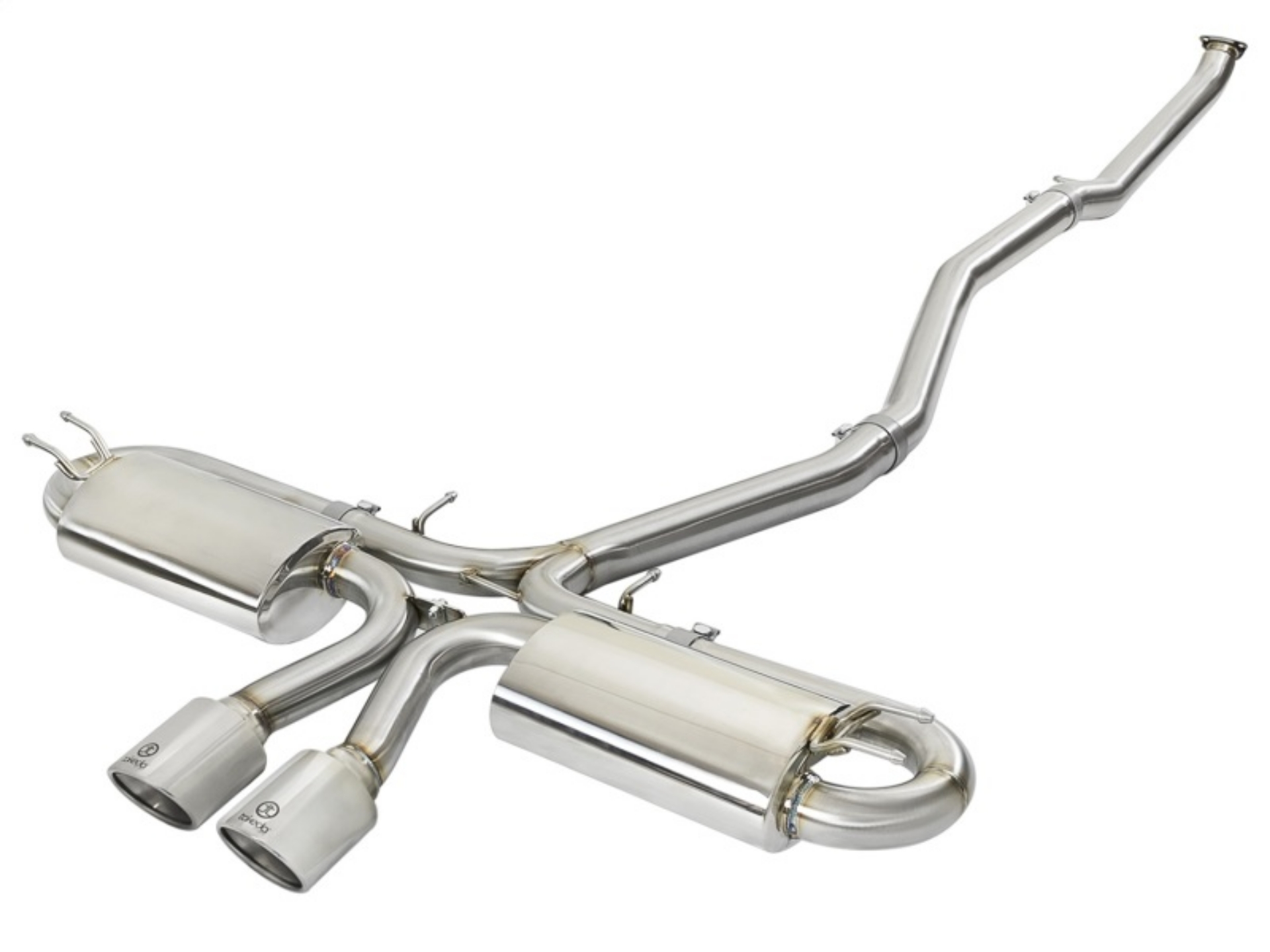Picture of aFe Takeda 3in 304 SS Cat-Back Exhaust System w- Polished Tips 2017 Honda Civic Si I4 1-5L t