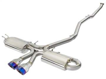 Picture of aFe Takeda 3in 304 SS Cat-Back Exhaust System w- Blue Tips 2017 Honda Civic Si I4 1-5L t