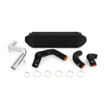 Picture of Mishimoto 2013+ Ford Focus ST Black Intercooler w- Polished Pipes